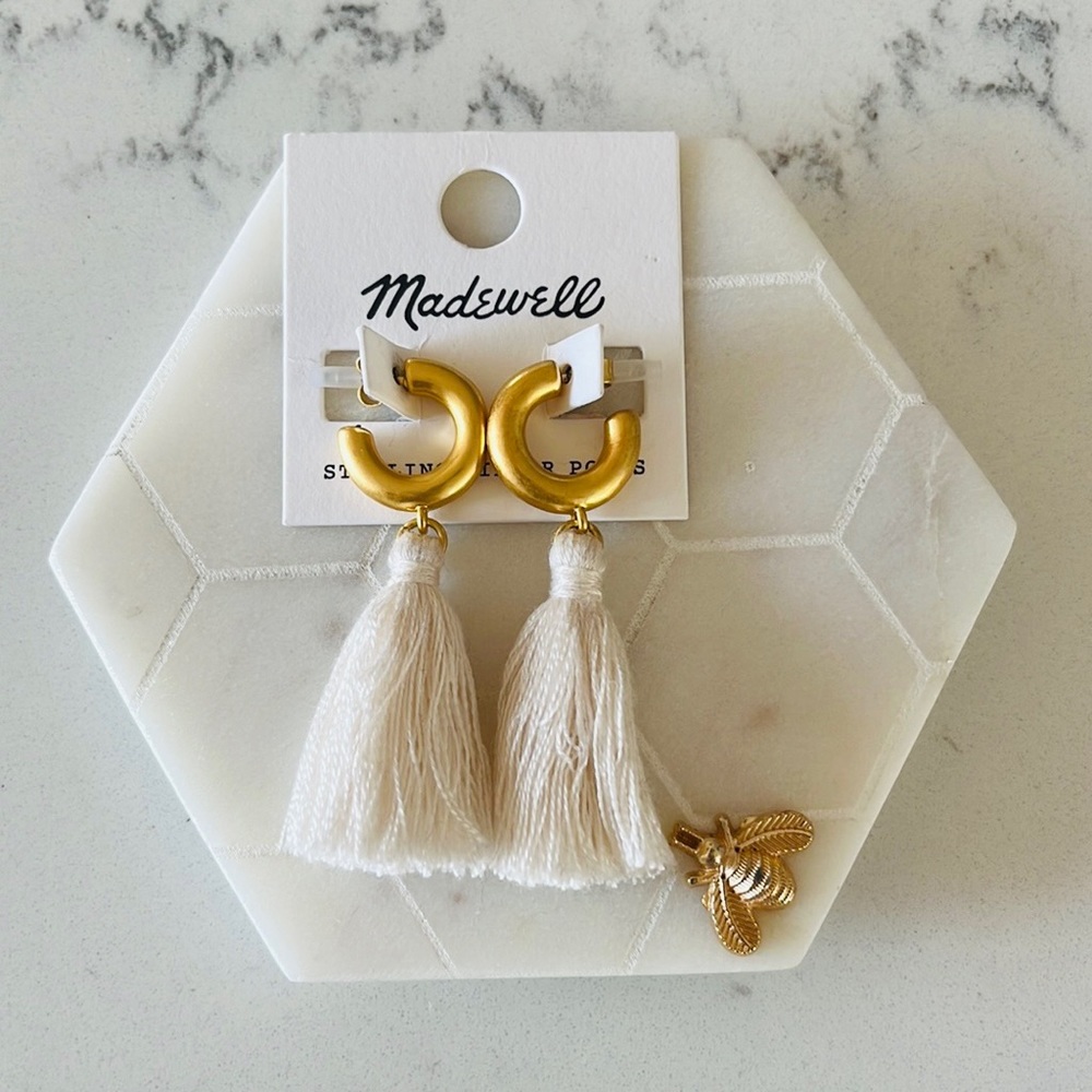 Madewell Lantern Tassel Earrings.